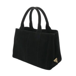 Prada Handbag Canapa Canvas Black